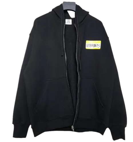 VETEMENTS NAME TAG ZIP UP