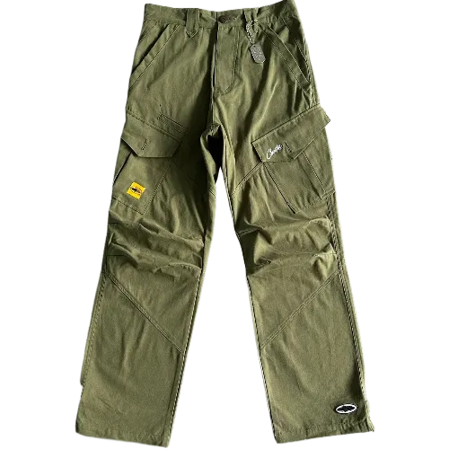 corteiz pants cargo Slant pocket military green Bottoms