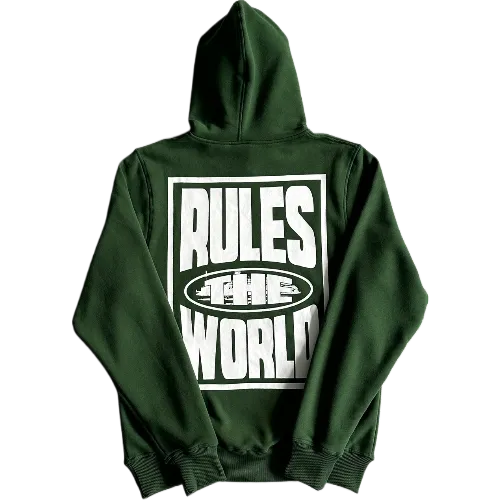 corteiz hoodie rules the world green