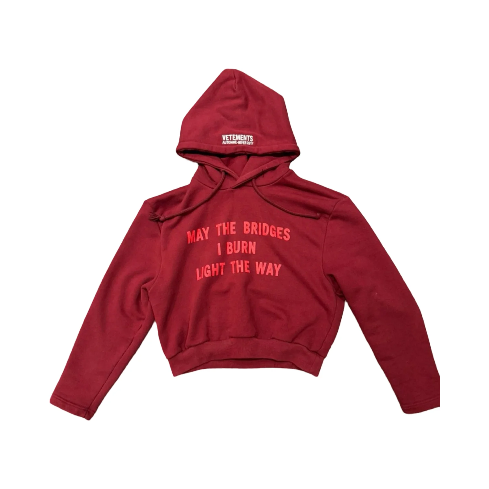 Vetements Cropped Bridges Hoodie